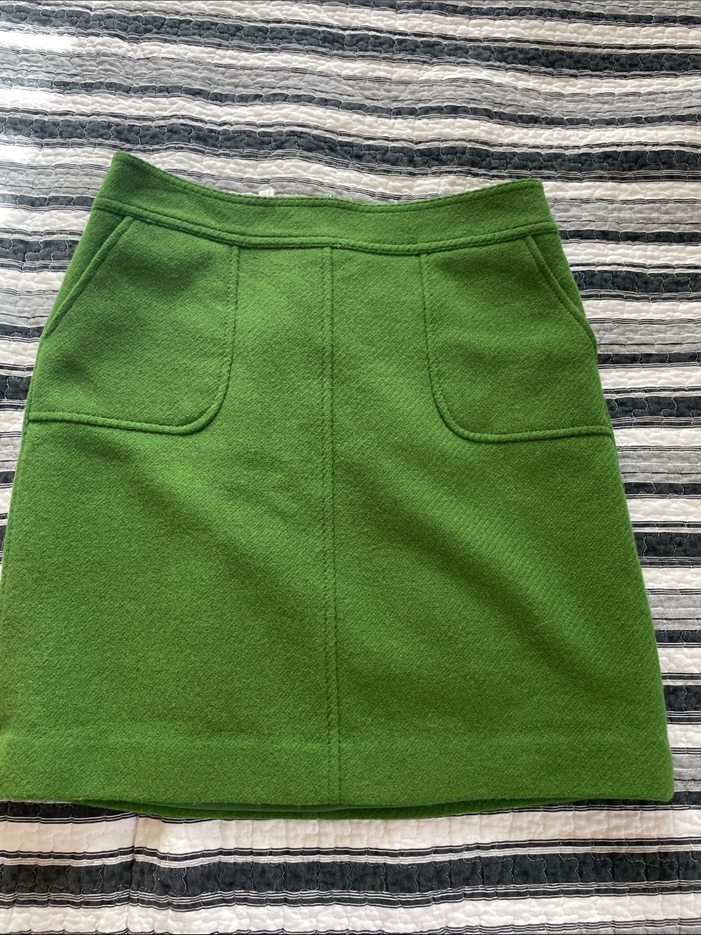 Talbots Petite Wool Green Skirt.